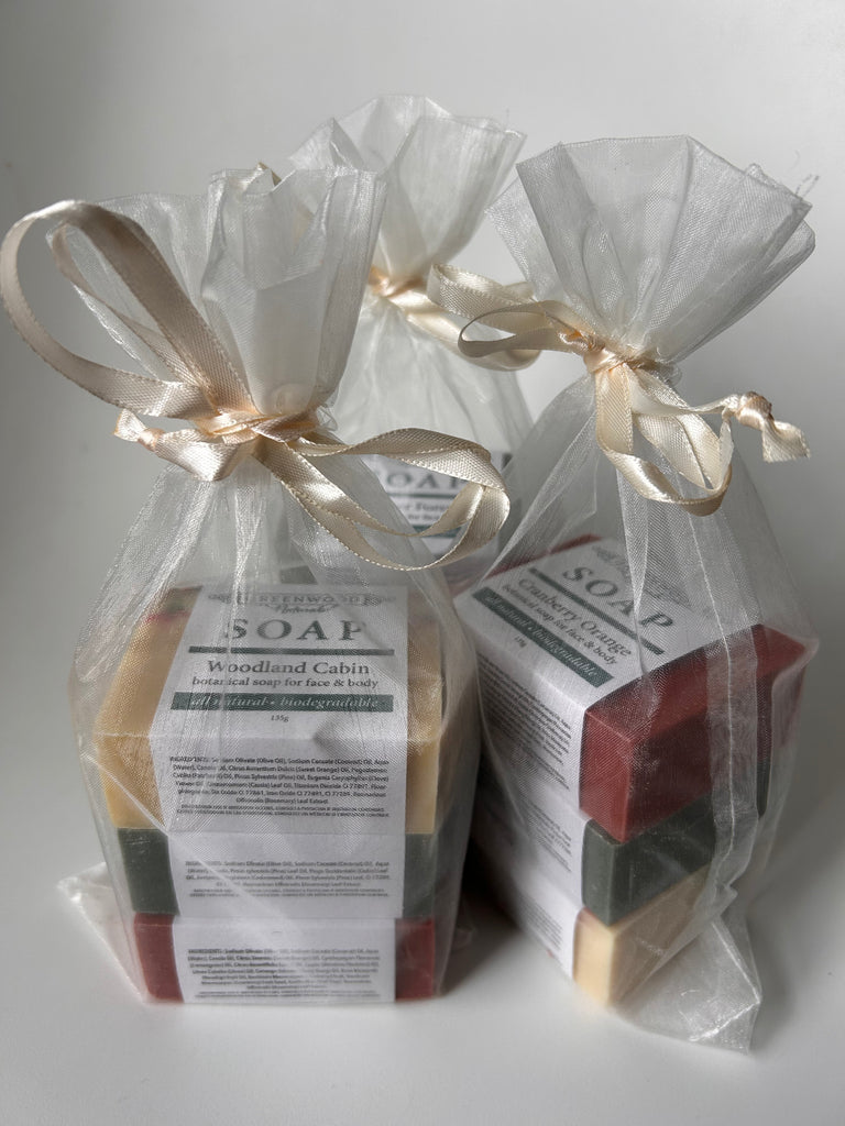 Trio of handmade holiday soaps